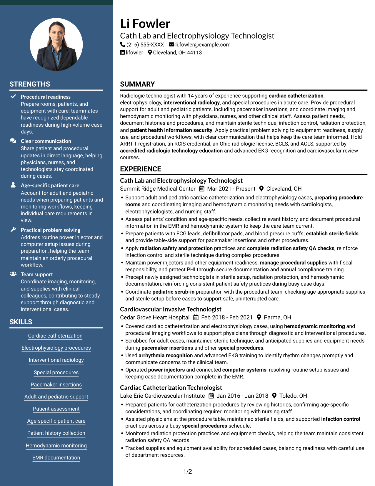 Resume example — page 1