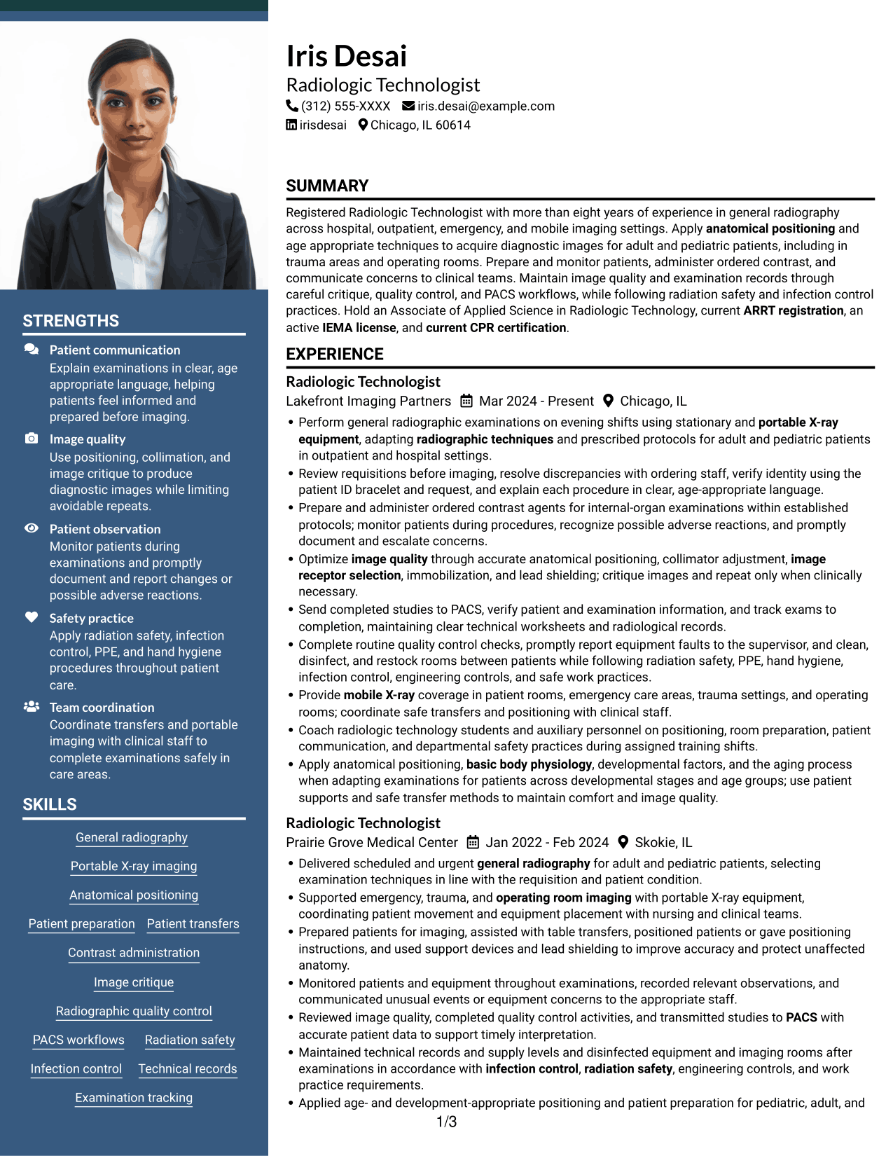 Resume example — page 1