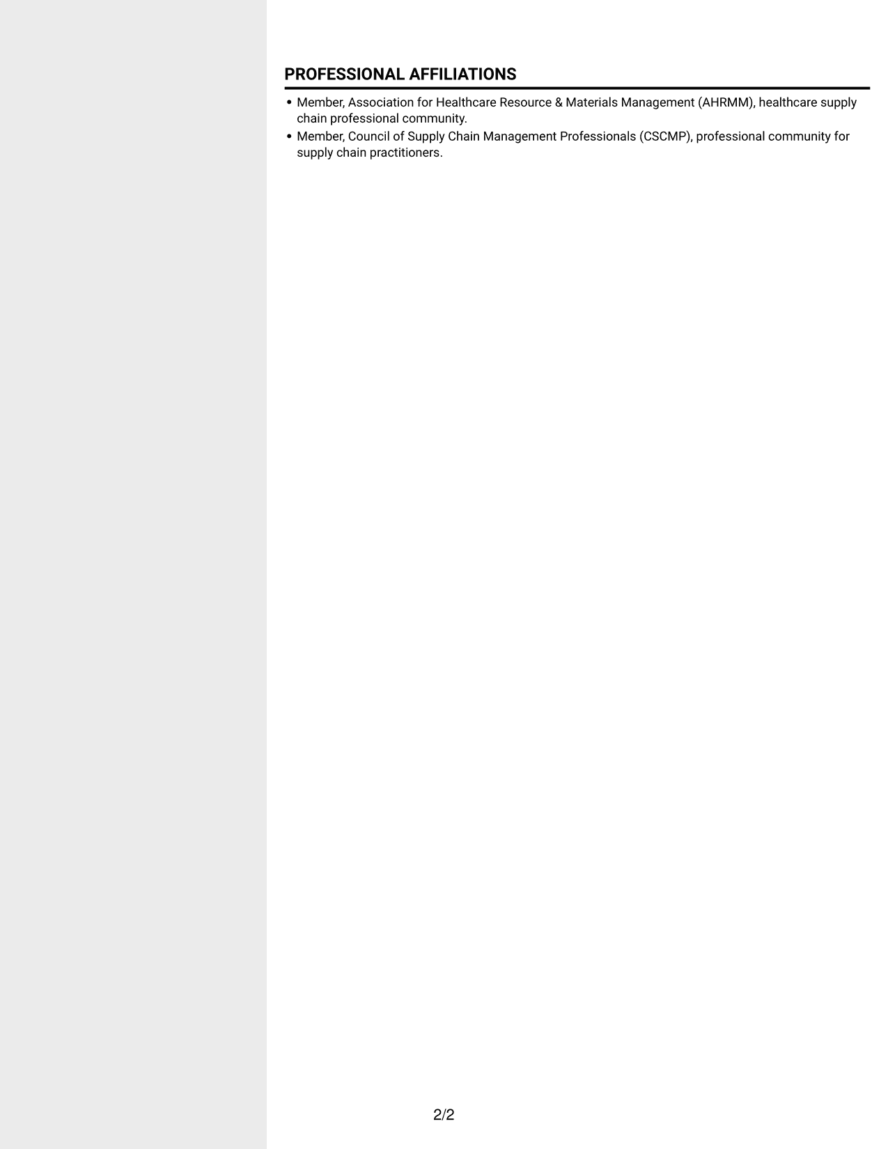 Resume example — page 2