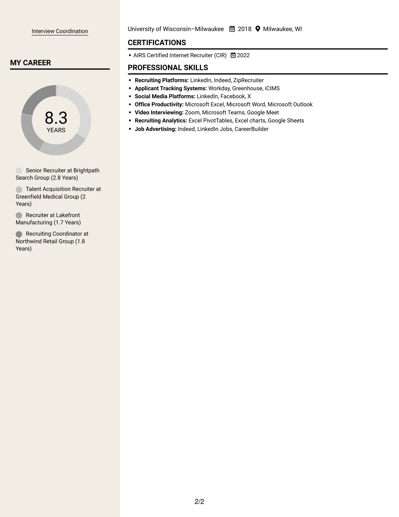 Resume example — page 2