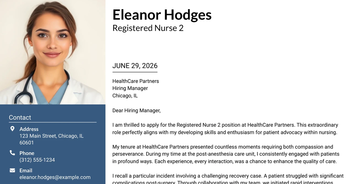 30+ Registered Nurse 2 Cover Letter Templates with Example 2026