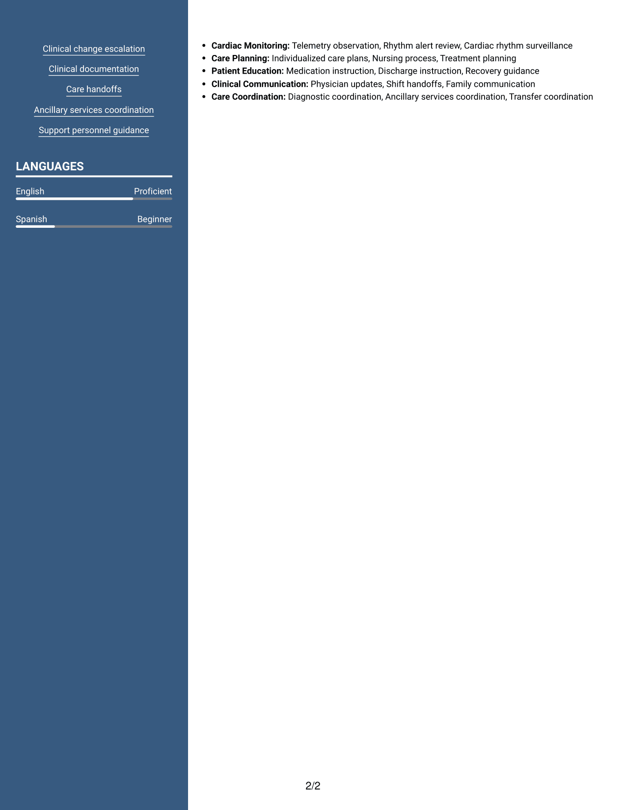 Resume example — page 2