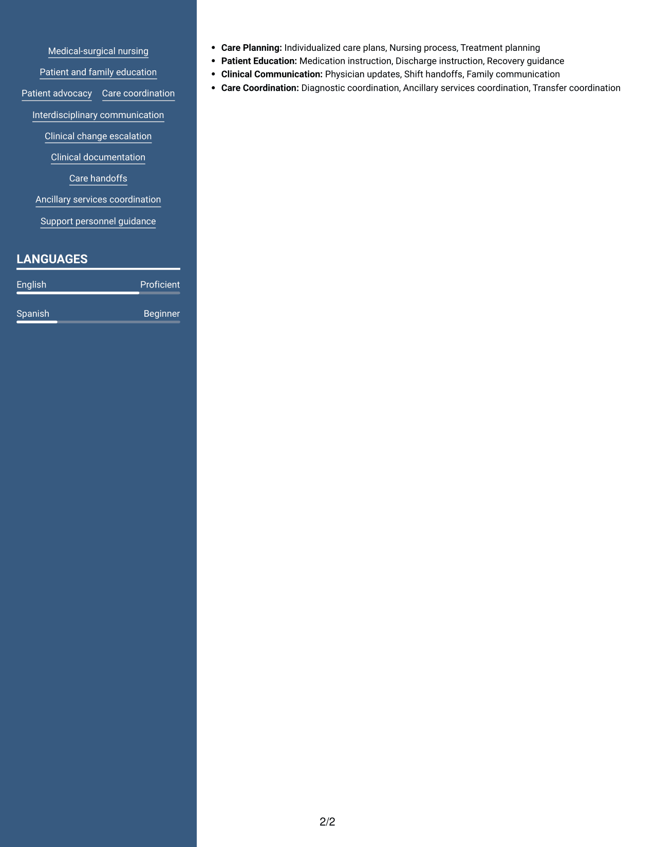 Resume example — page 2
