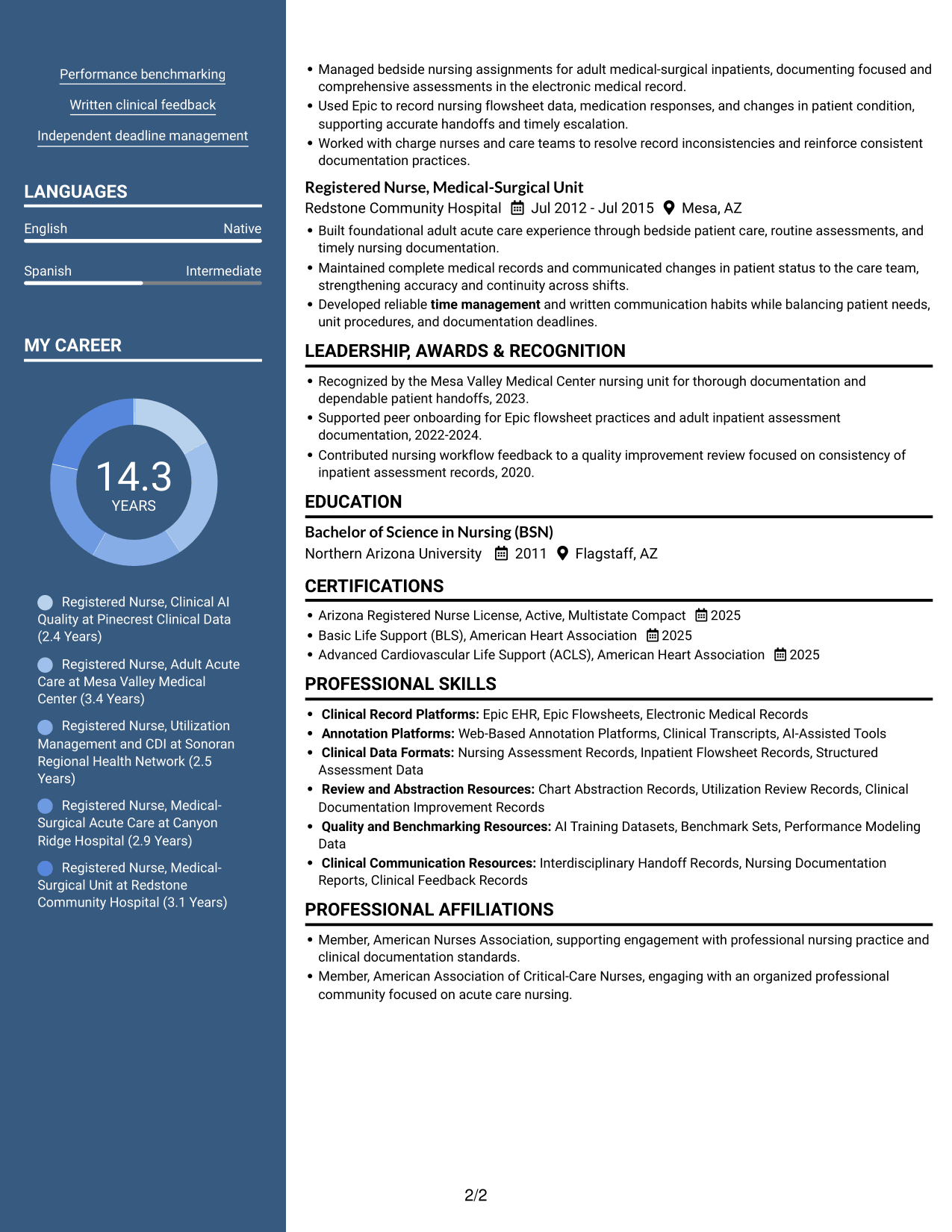 Resume example — page 2