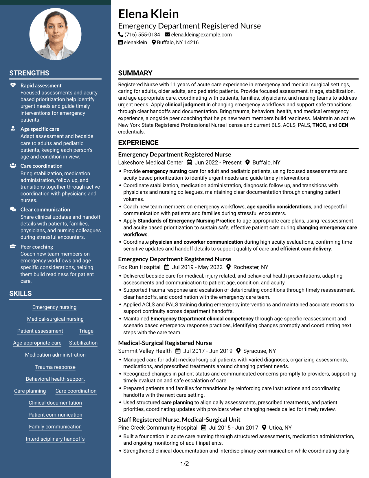 Resume example — page 1