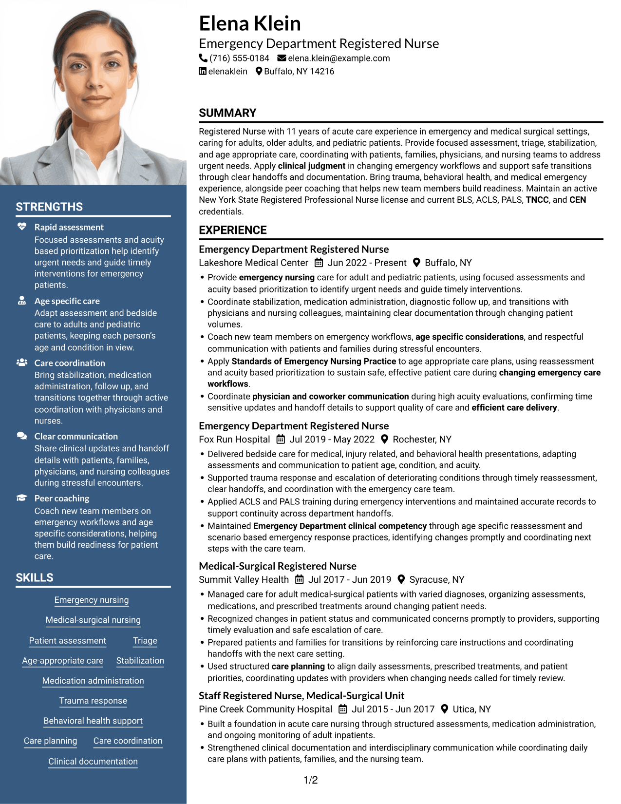 Resume example — page 1