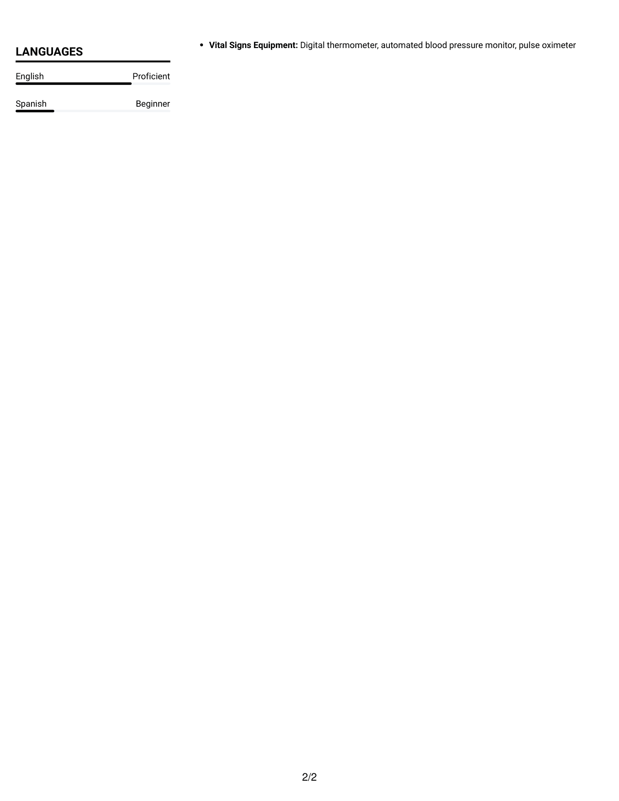 Resume example — page 2