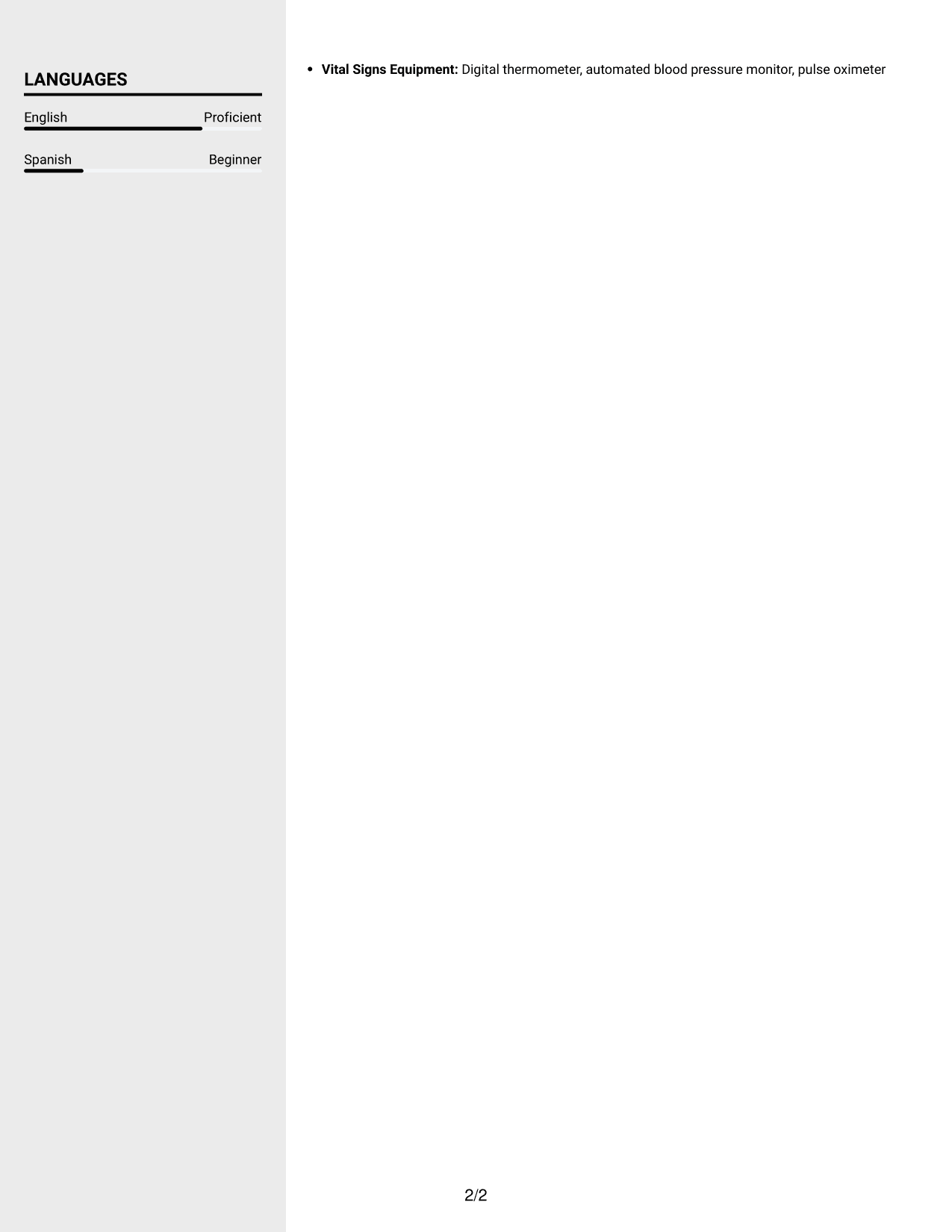 Resume example — page 2