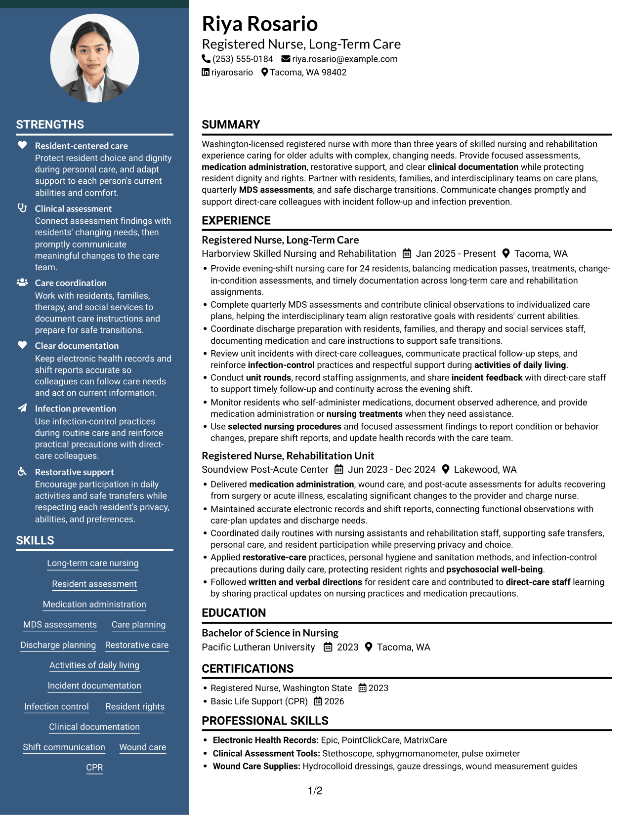 Resume example — page 1