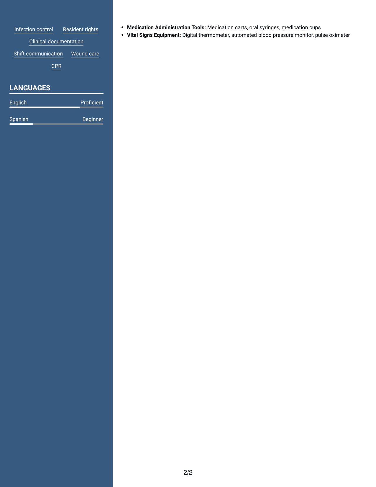 Resume example — page 2