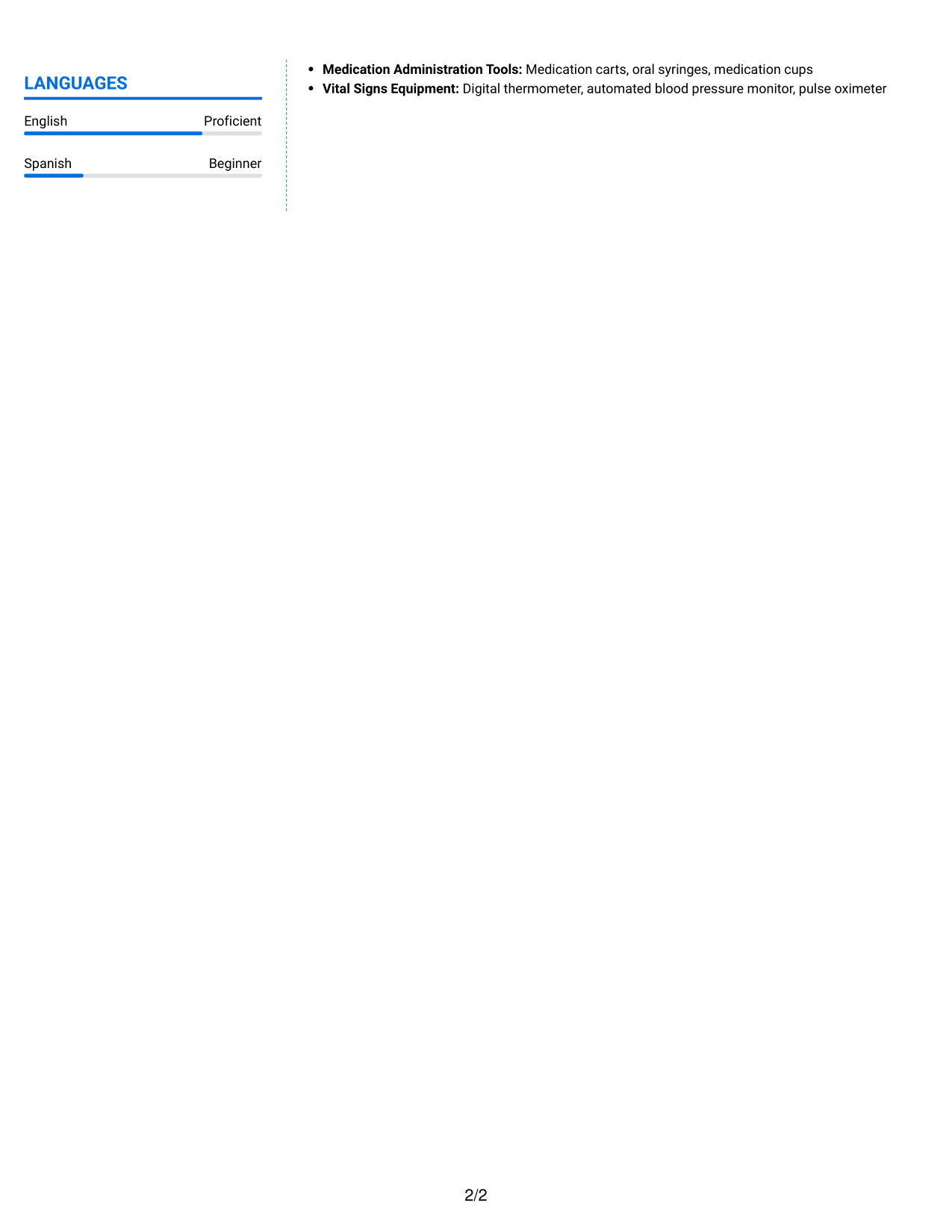 Resume example — page 2