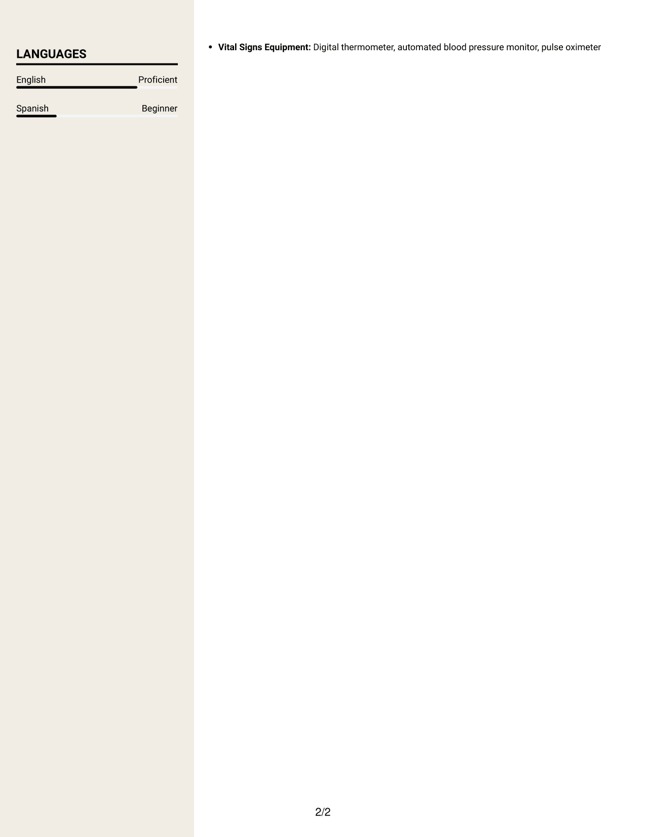 Resume example — page 2