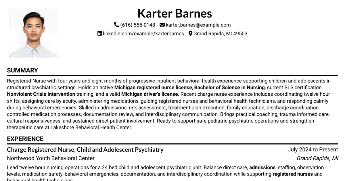 33 Registered Nurse Manager - Child and Adolescent Psychiatry Resume Templates with Example