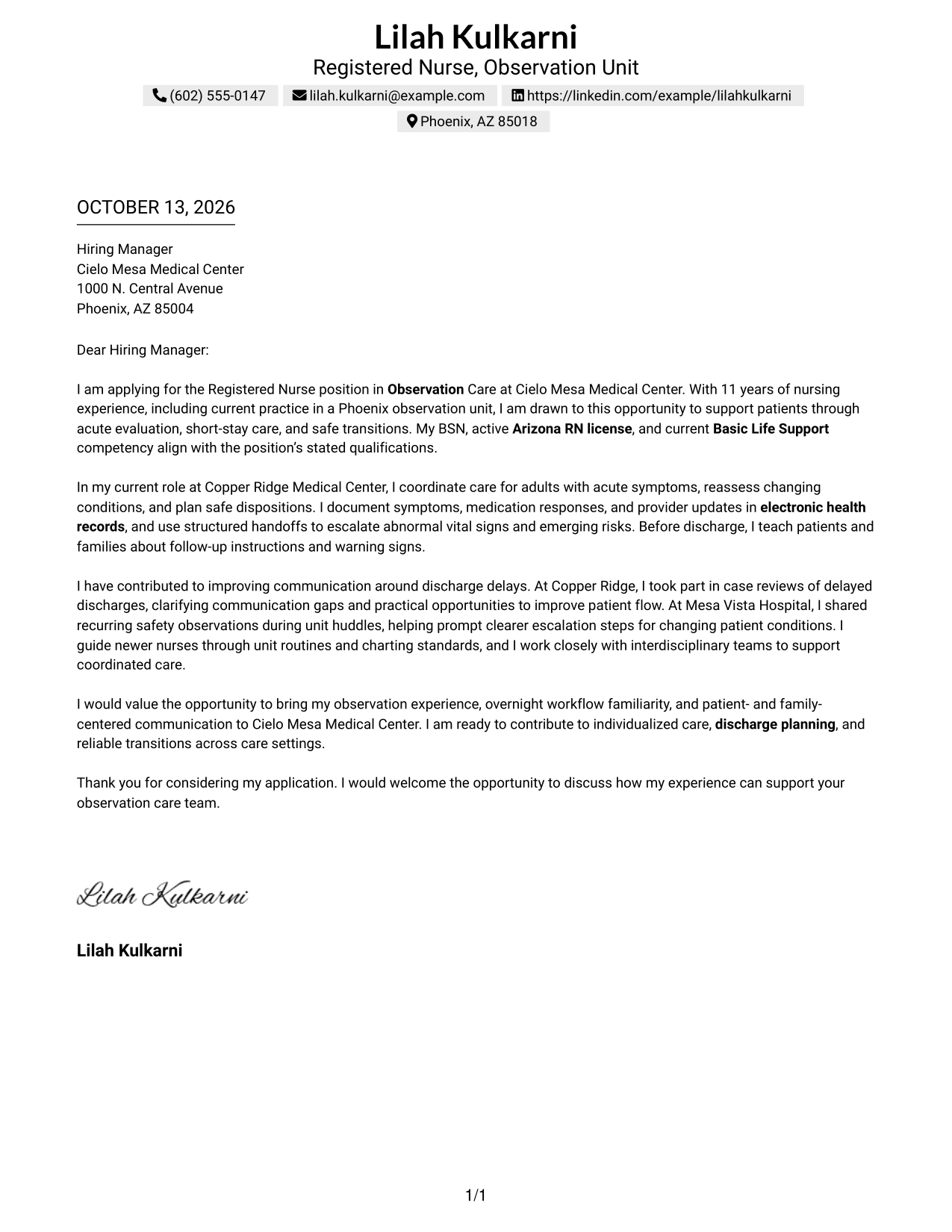 Text/Fang Style Cover Letter Preview