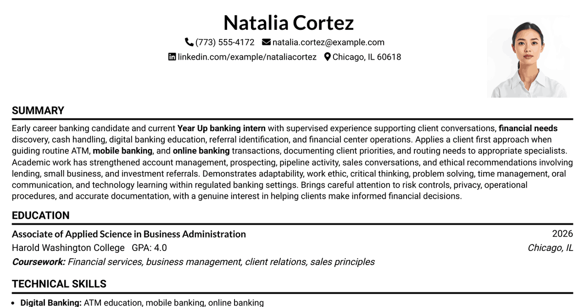 7 Relationship Banker Resume Templates with Example