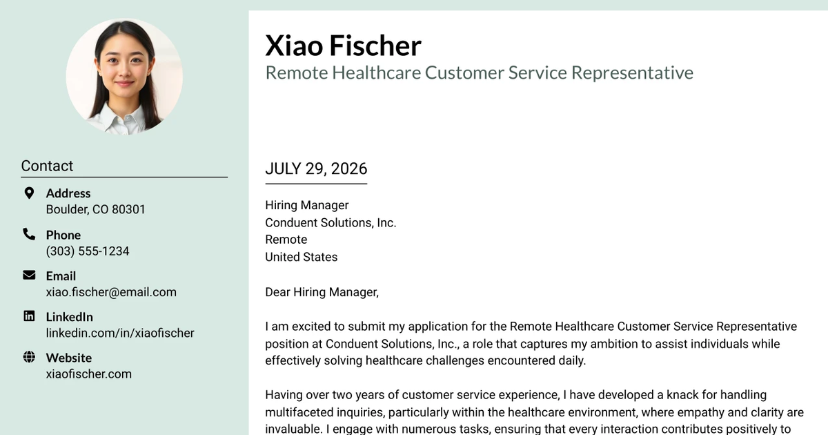 30+ Remote Healthcare Customer Service Representative Cover Letter Templates with Example 2026