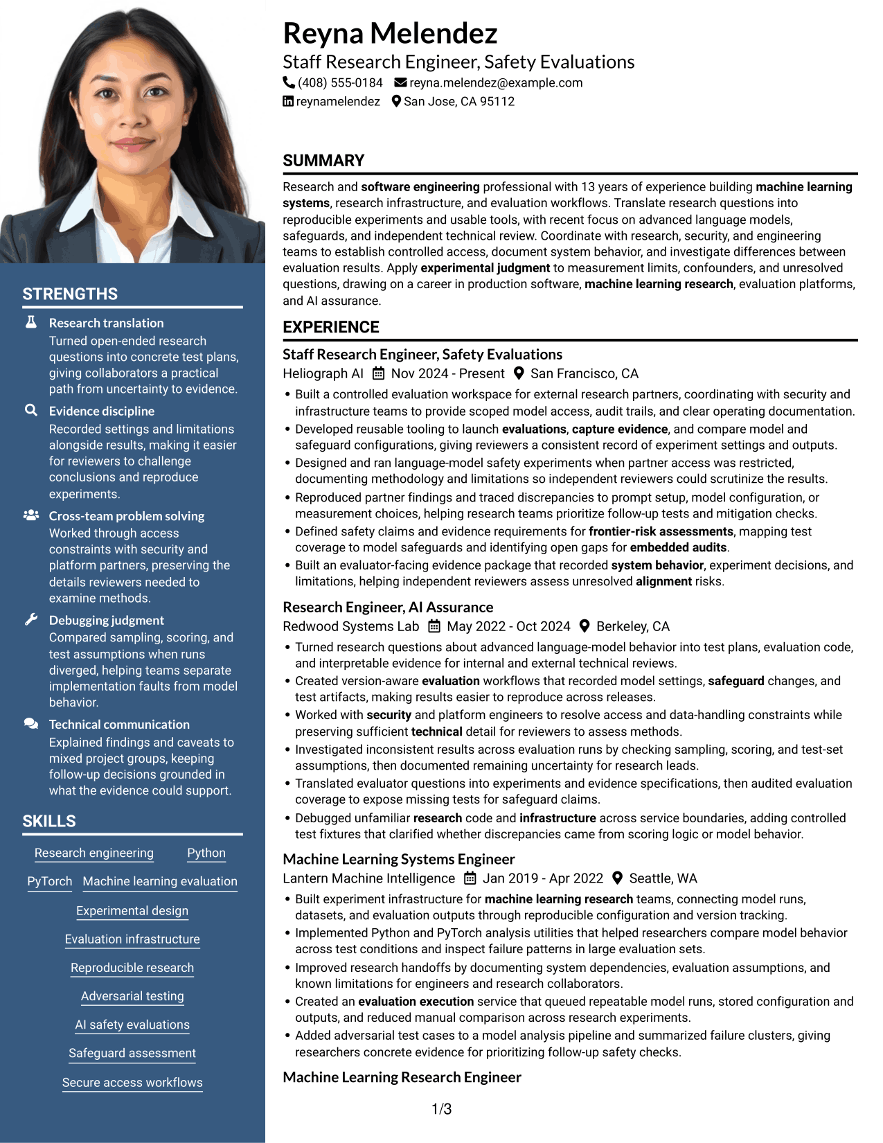Resume example — page 1