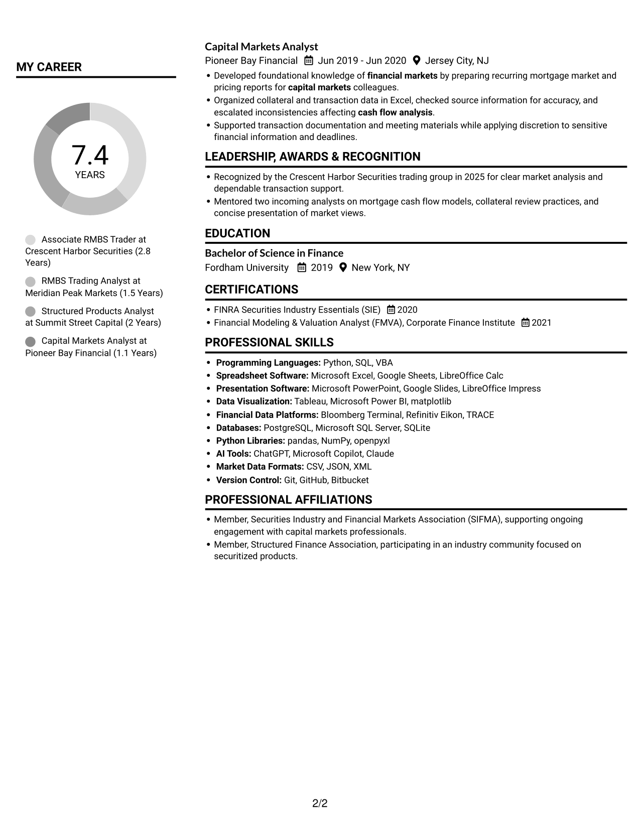 Resume example — page 2