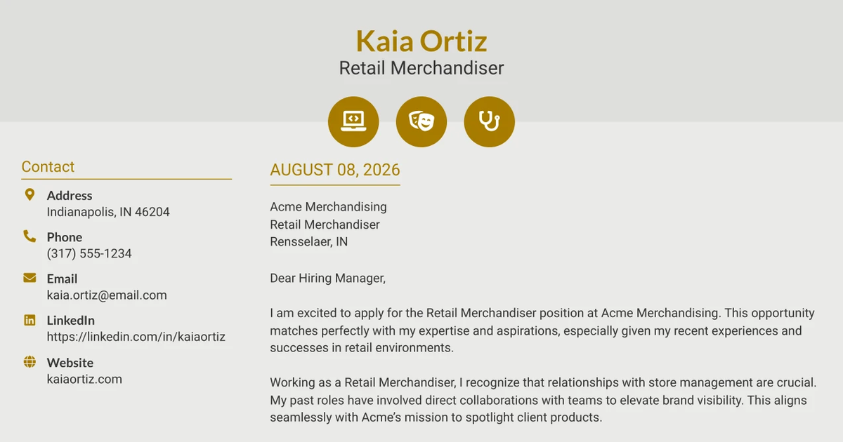 30+ Retail Merchandiser Cover Letter Templates with Example 2026