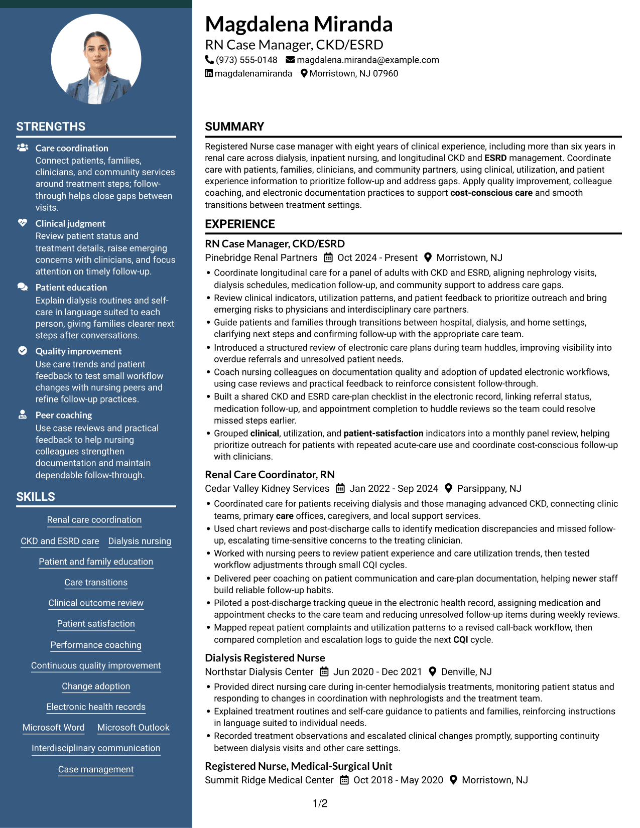 Resume example — page 1