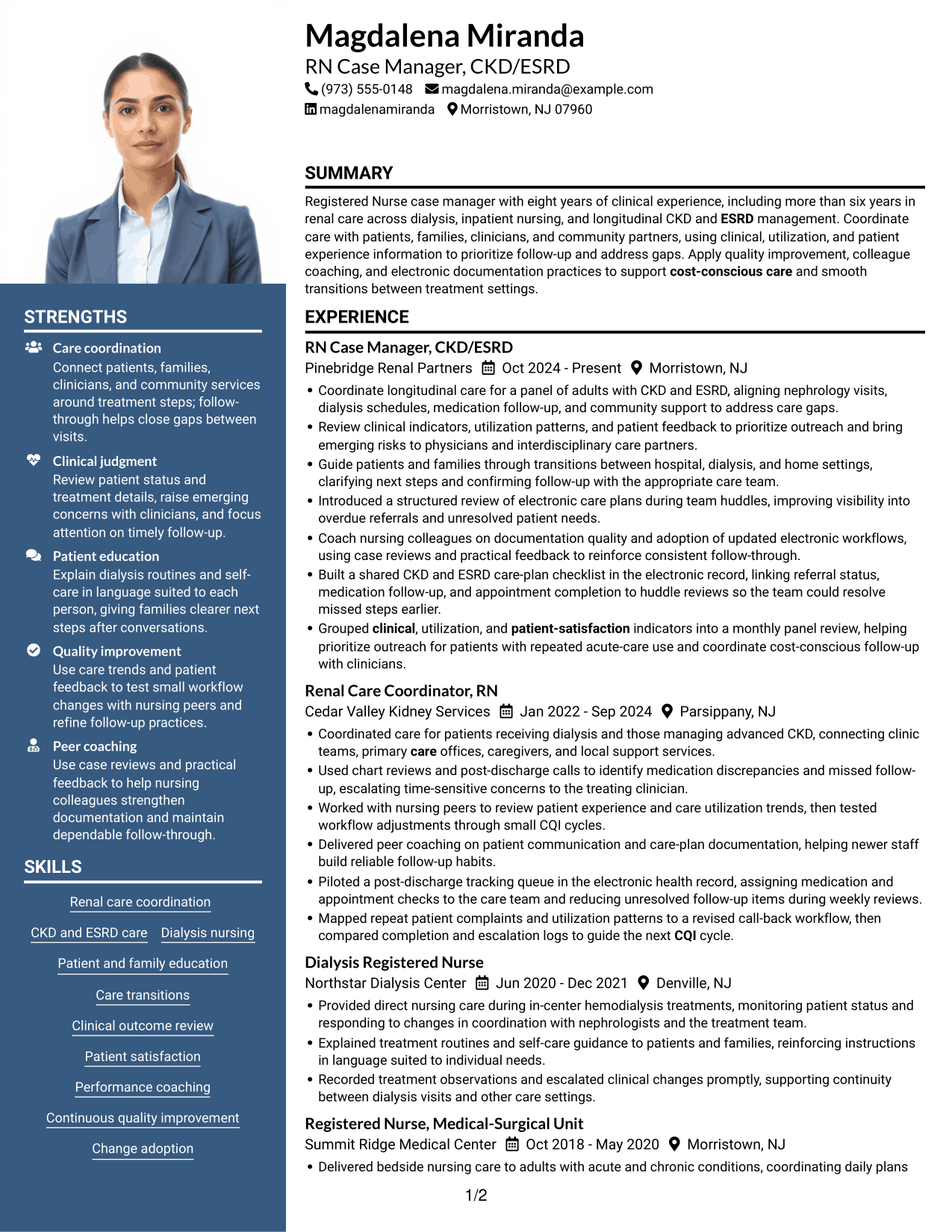Resume example — page 1