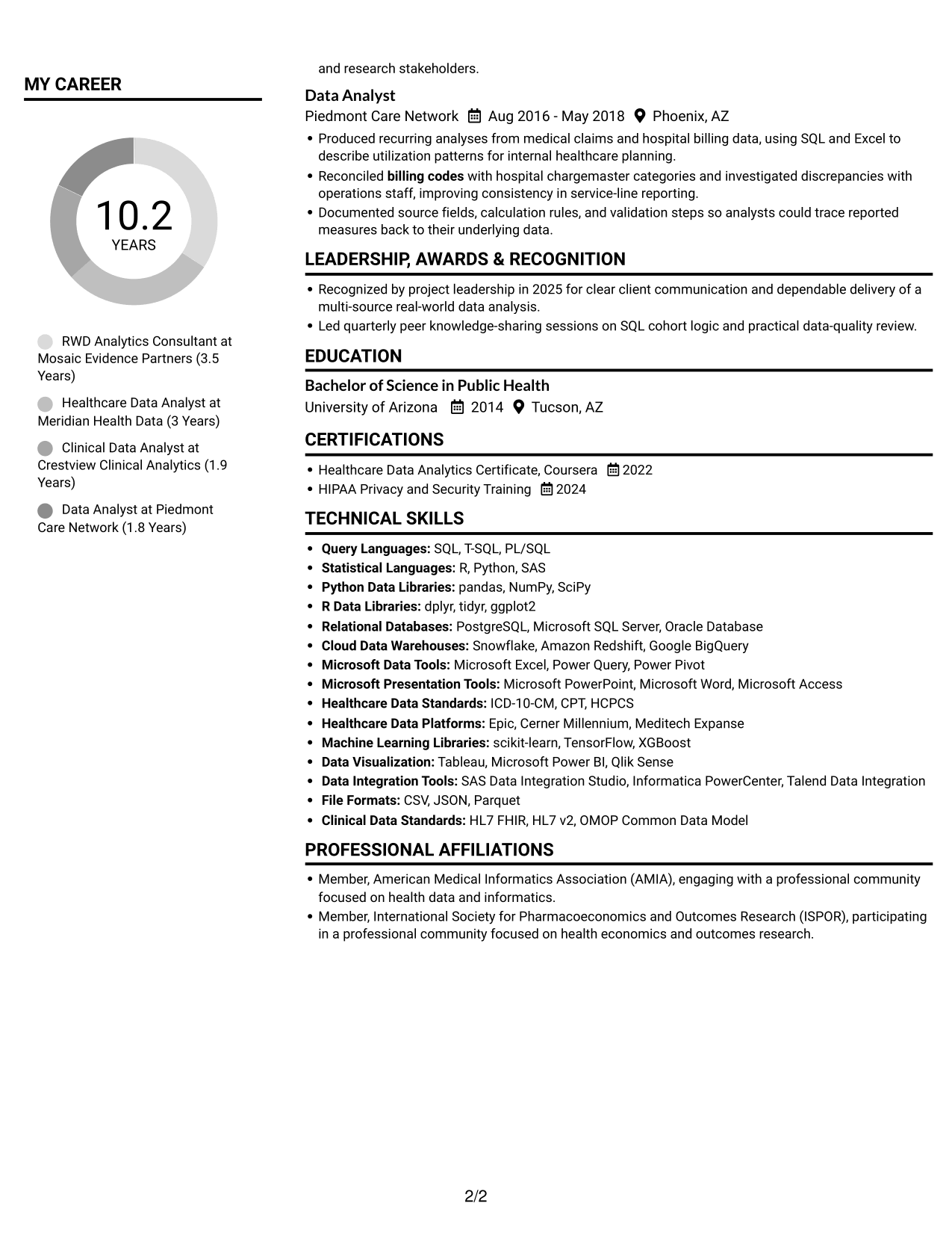 Resume example — page 2