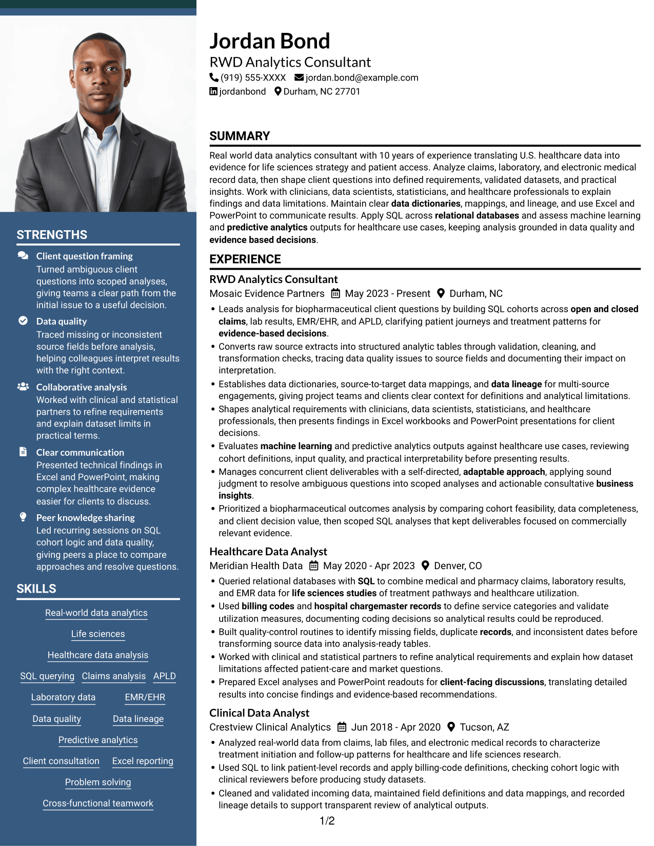 Resume example — page 1