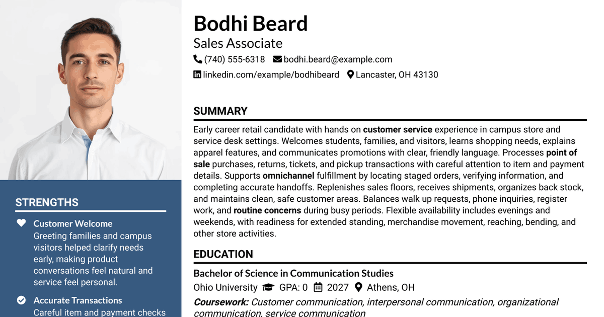 7 Sales Associate Resume Templates with Example