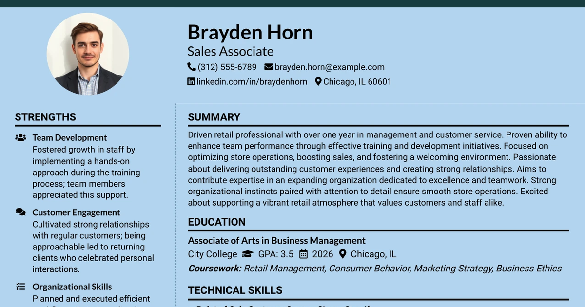 33 Sales Associate/Stock Resume Templates with Example 2026 (ATS-Optimized)