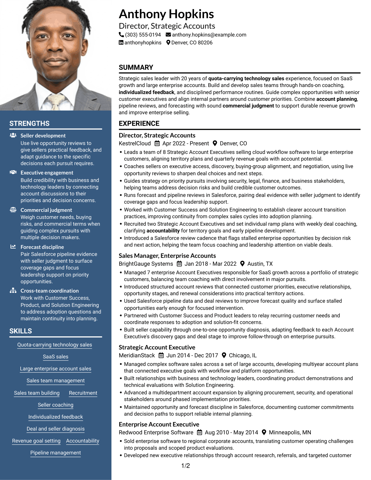 Resume example — page 1