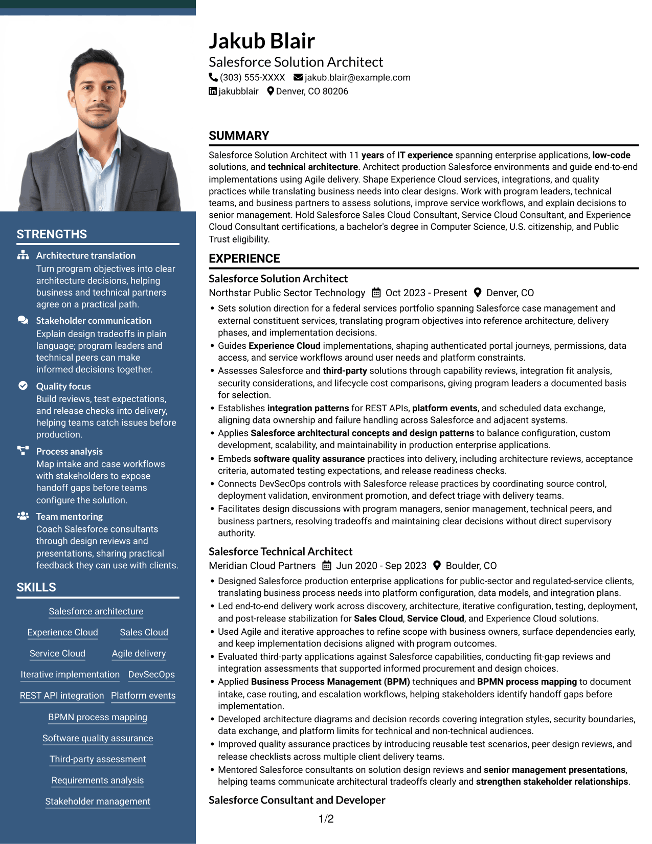Resume example — page 1