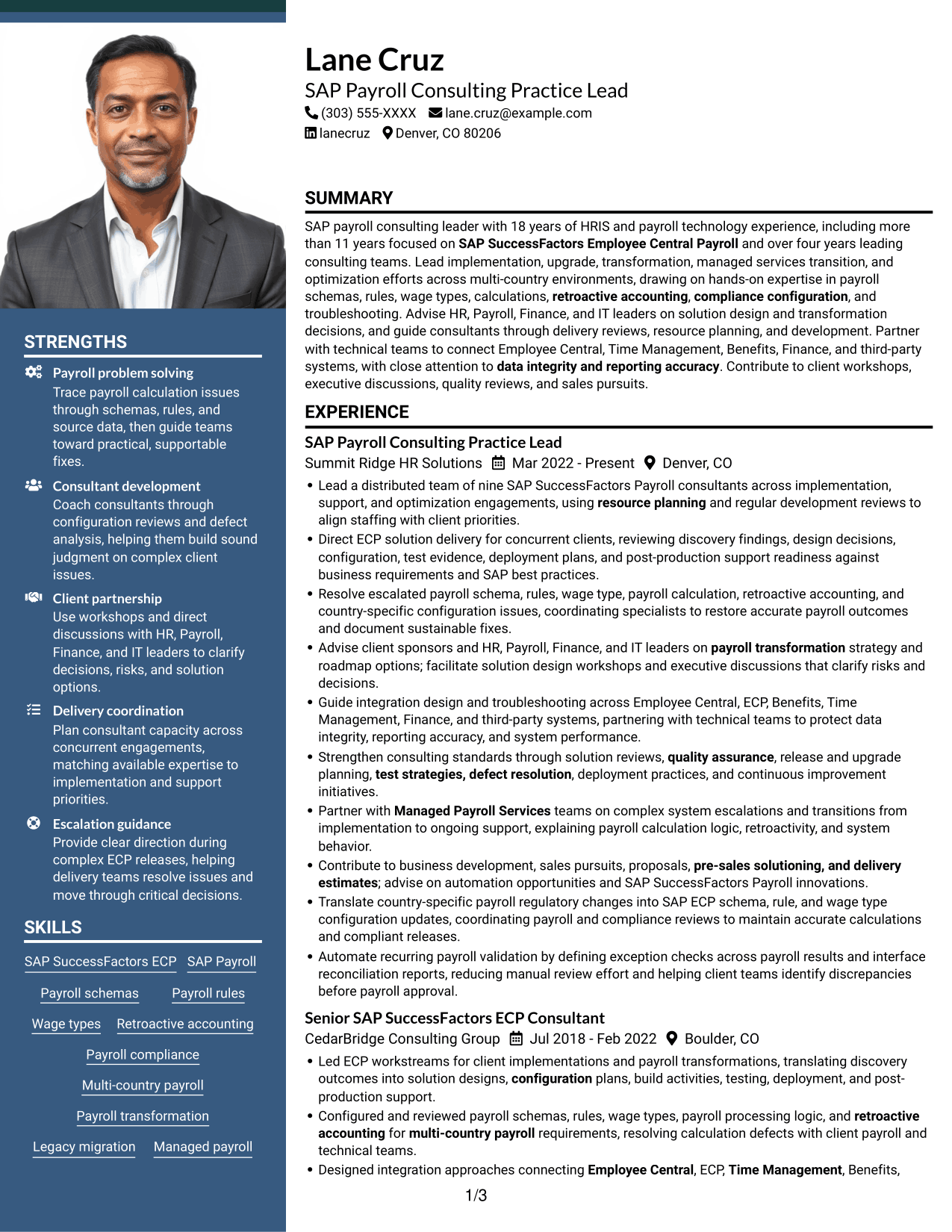 Resume example — page 1