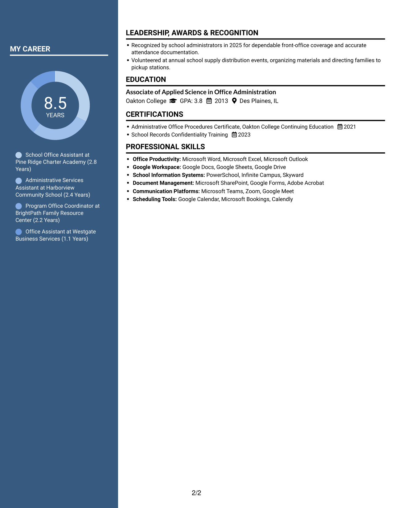 Resume example — page 2