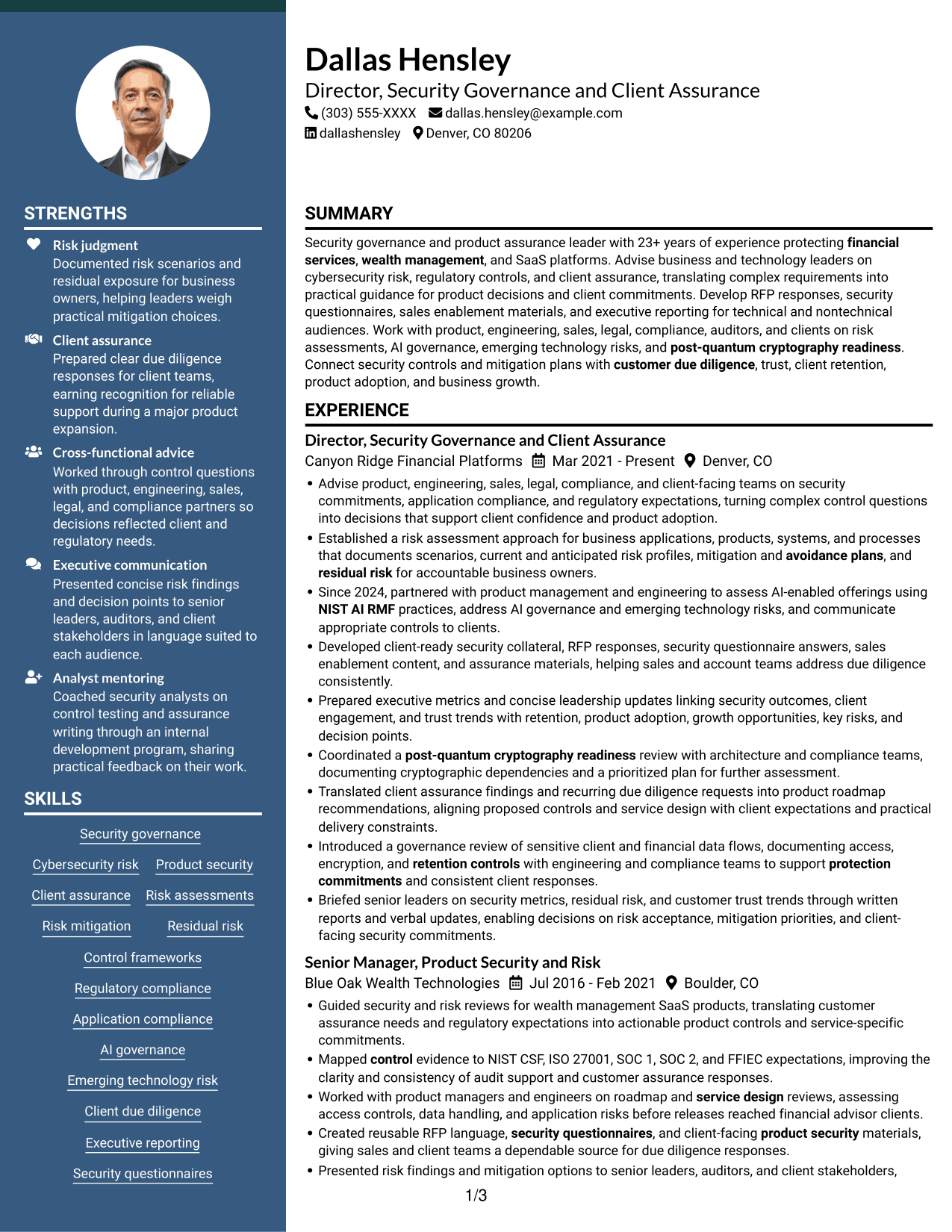 Resume example — page 1