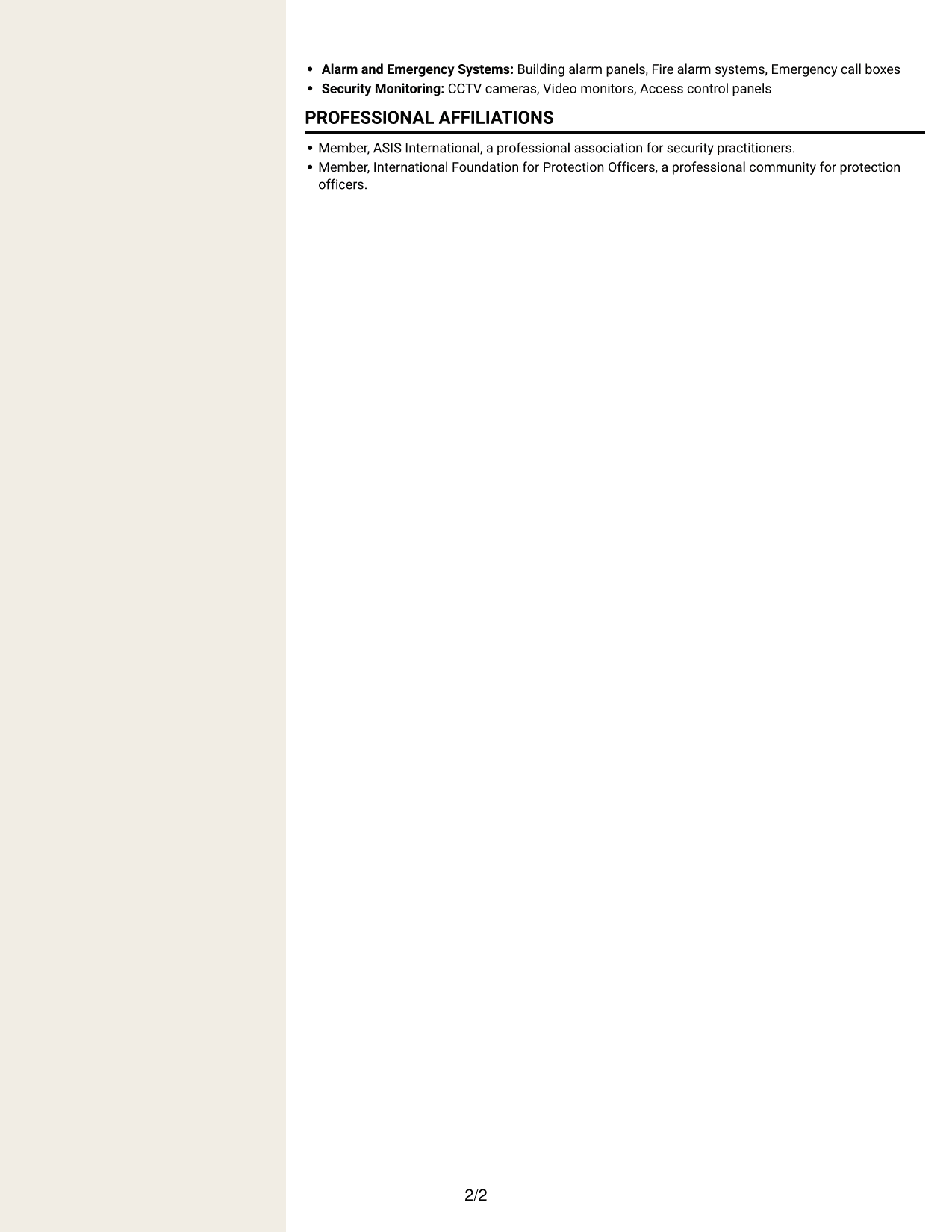 Resume example — page 2