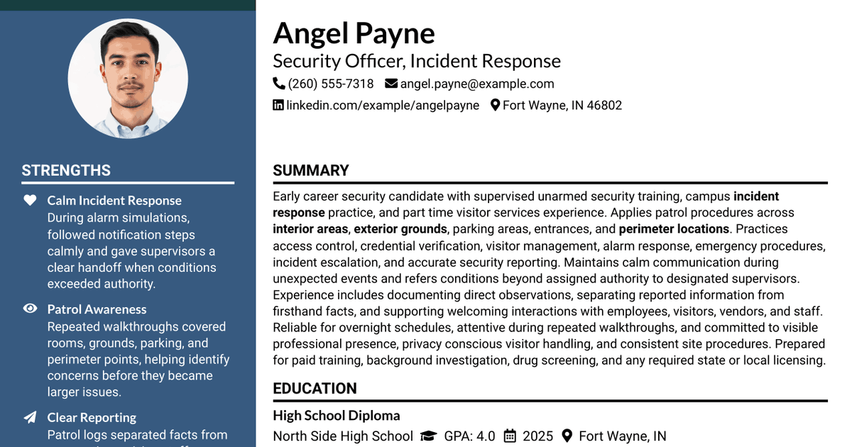 7 Security Officer - Incident Response Resume Templates with Example
