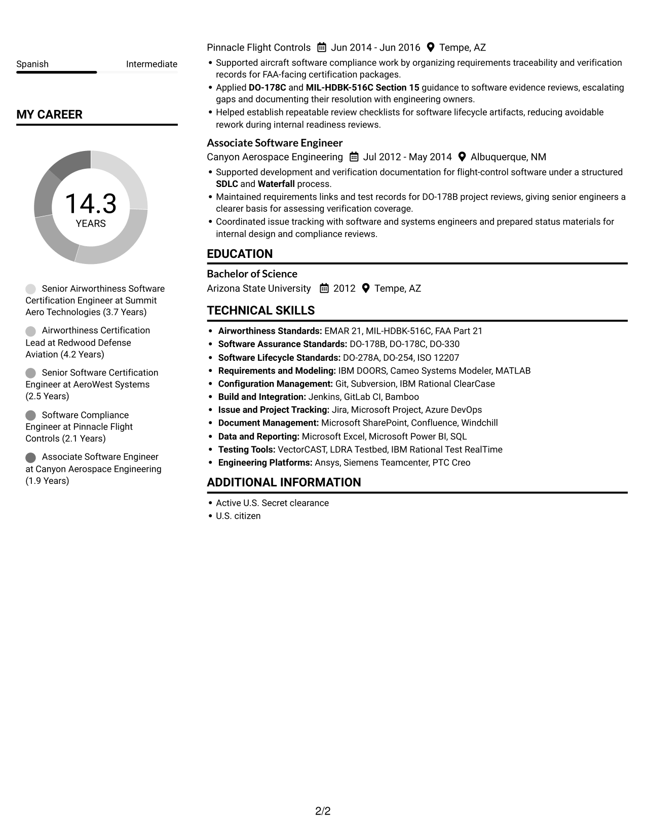 Resume example — page 2