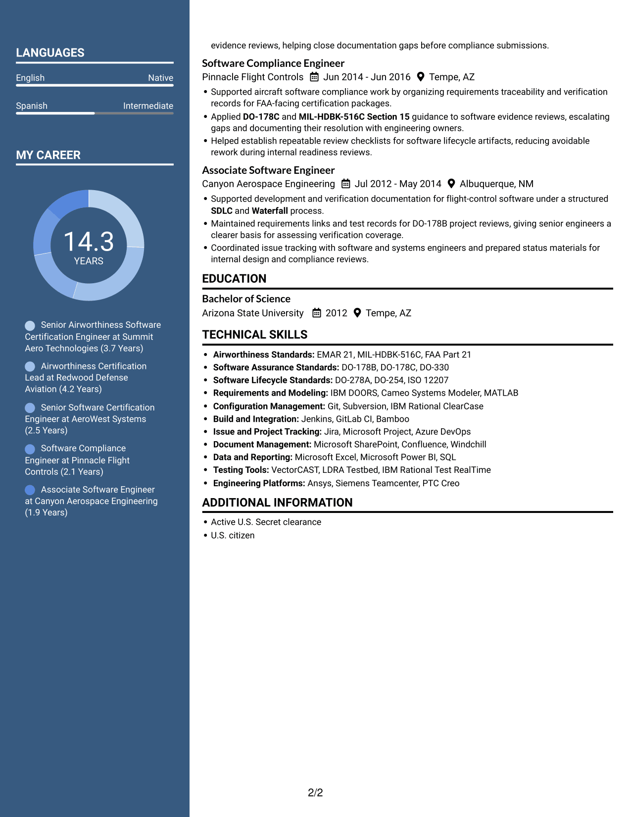 Resume example — page 2
