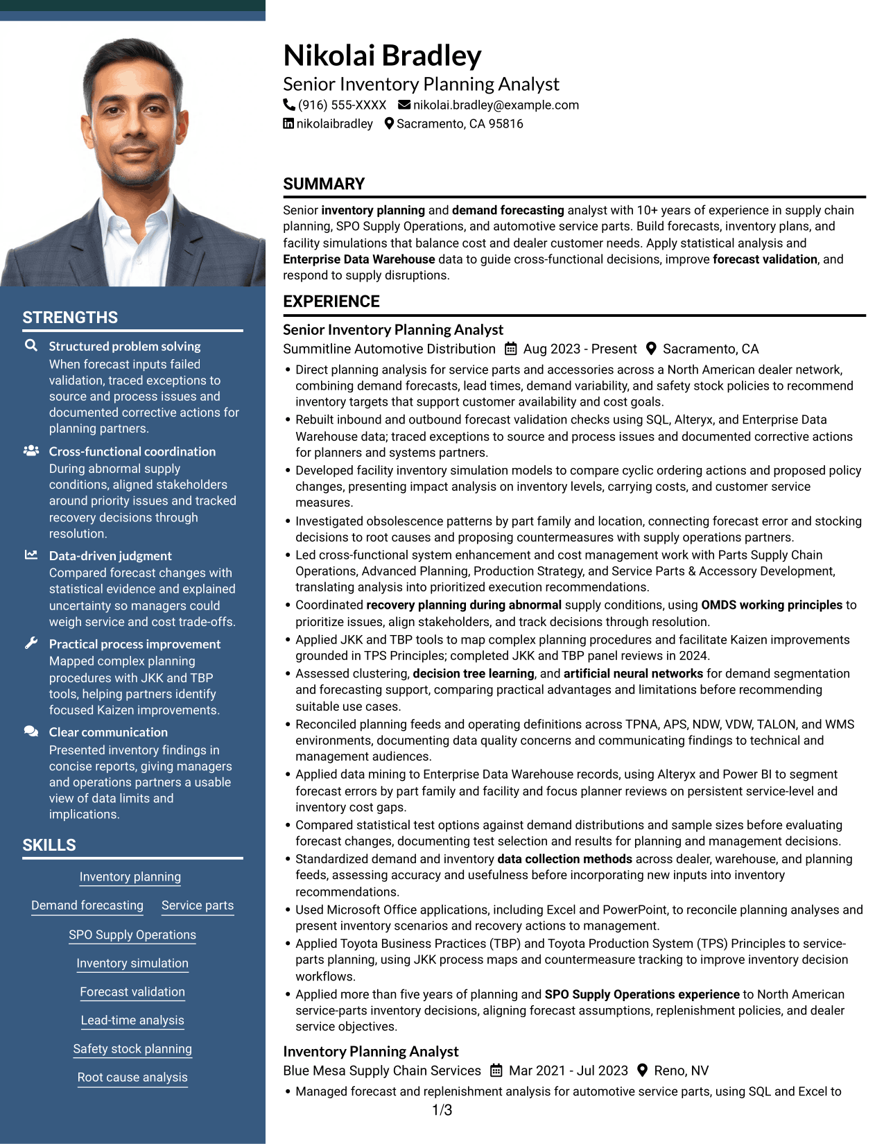 Resume example — page 1