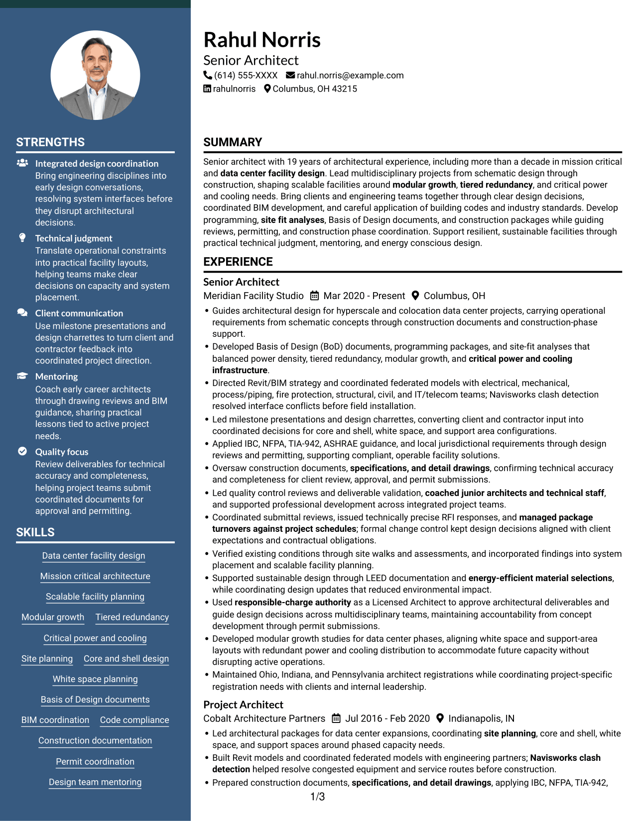 Resume example — page 1