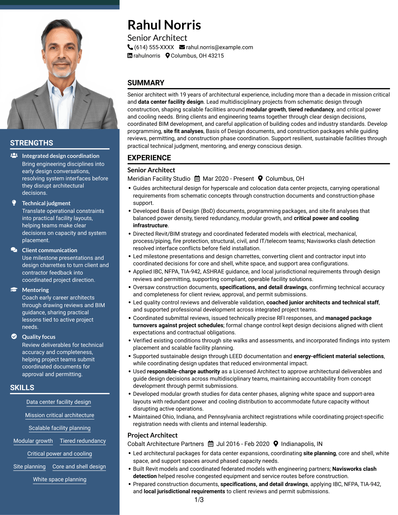 Resume example — page 1