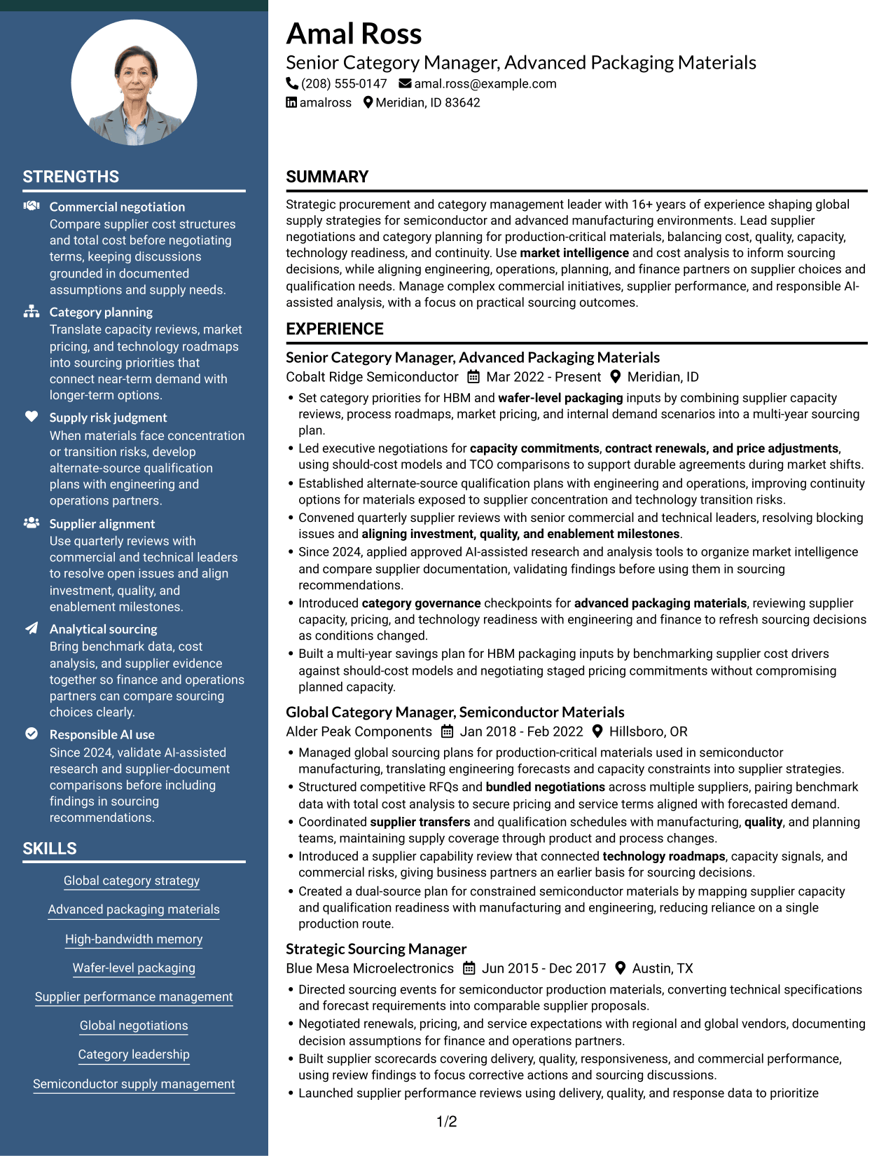 Resume example — page 1
