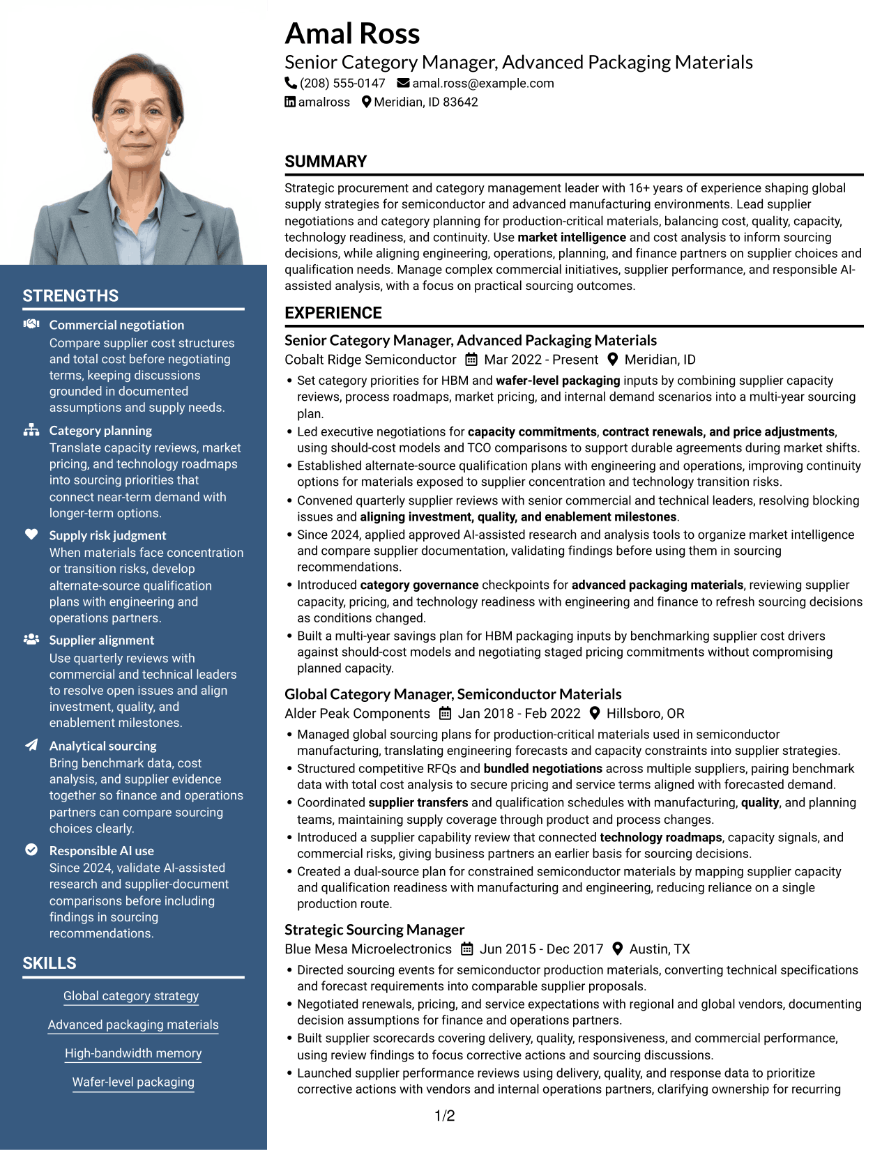 Resume example — page 1