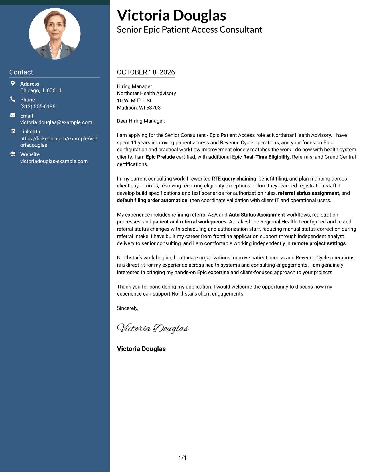 Cover letter example — page 1