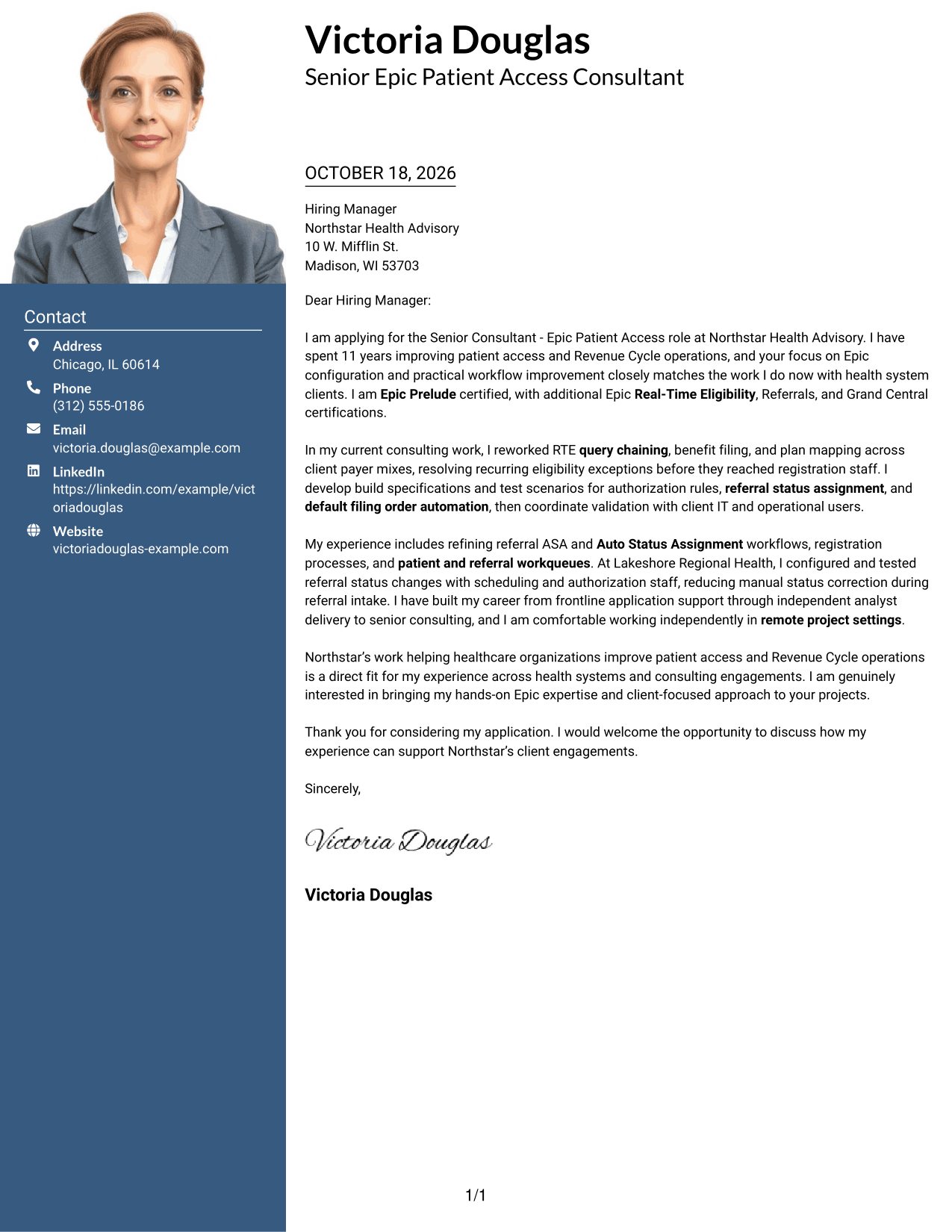 Cover letter example — page 1