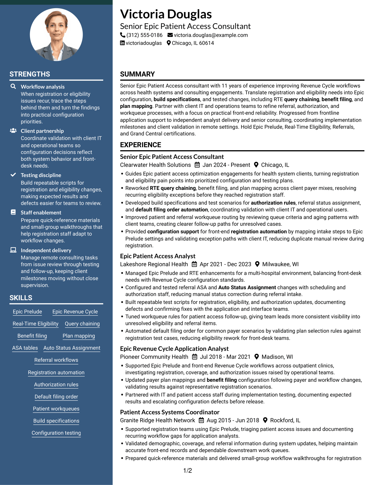 Resume example — page 1