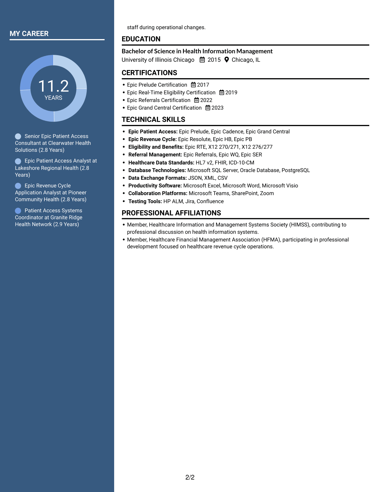Resume example — page 2