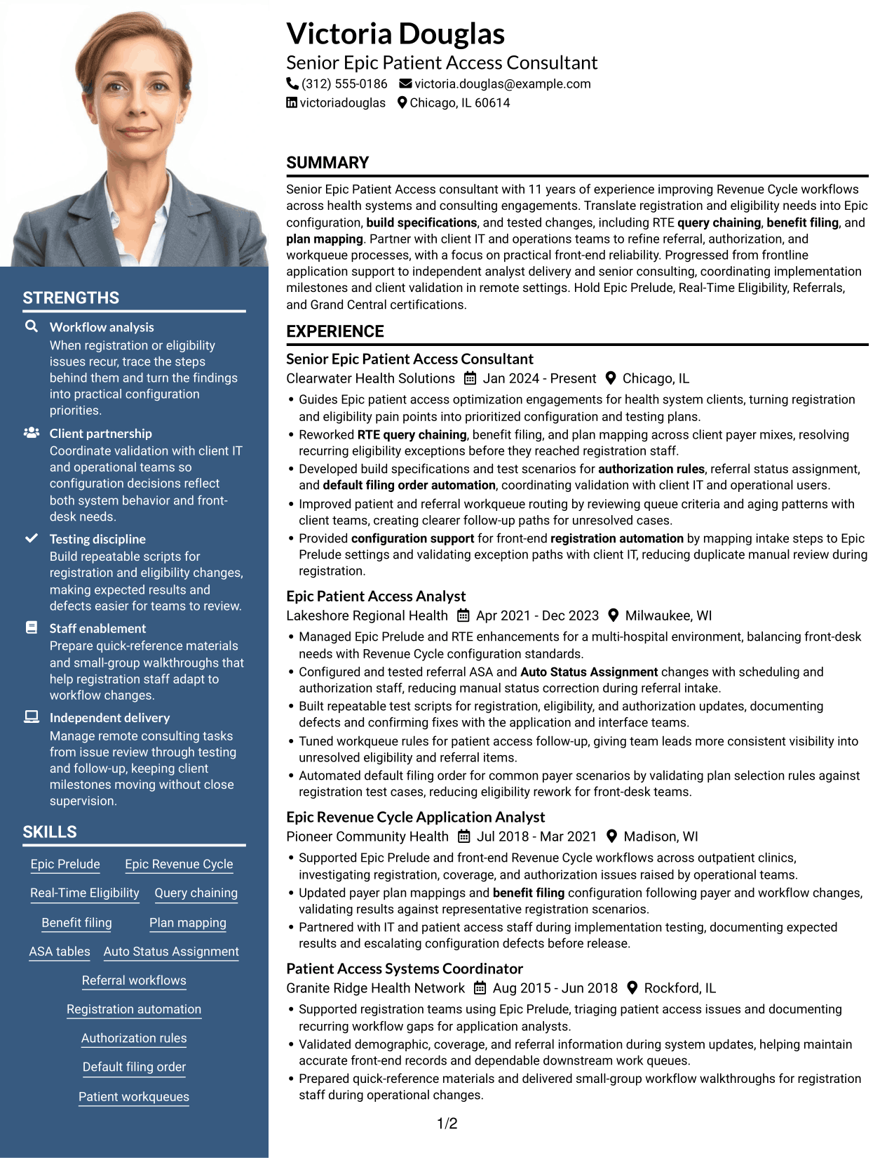 Resume example — page 1