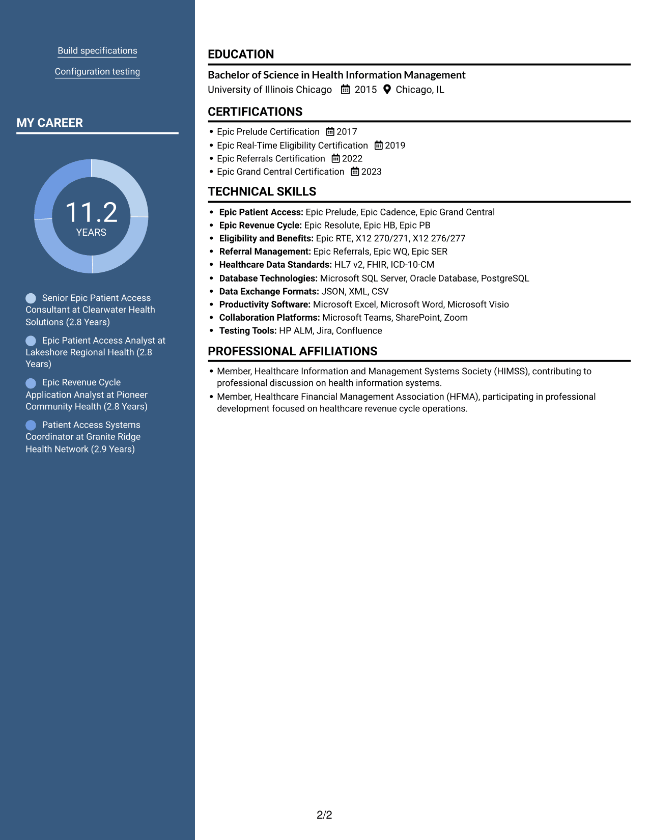 Resume example — page 2