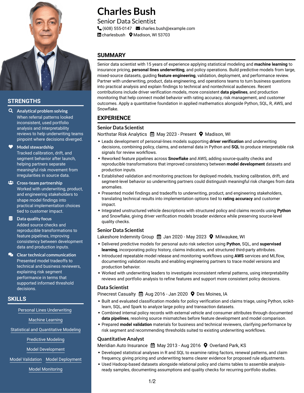 Resume example — page 1